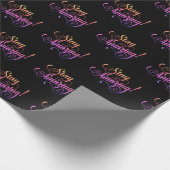 ステイアメージング文字オンブラック ラッピングペーパー (角)