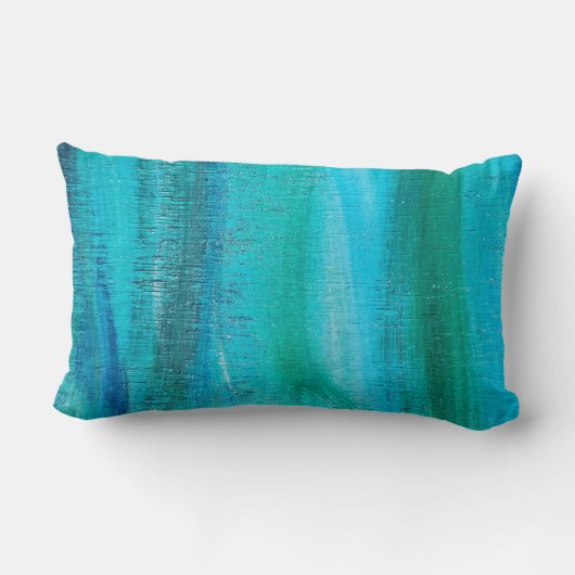 ステイアワイ引用文オンターコイズ抽象芸術 ランバークッション (裏面)