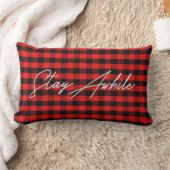 ステイアワイ引用文オンランバージャックプレイド ランバークッション (ブランケット)