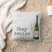 ステイアワーワインボトルオンウッド クッション (ブランケット)