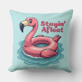 ステイインアフロアフラミンゴおもしろいプールフロートレトロ クッション (正面)