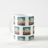 ステイインスパイア-やる気を起こさせるデザインと隆起 コーヒーマグカップ (正面左)