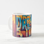 ステイインスパイア-やる気を起こさせるデザインと隆起 コーヒーマグカップ (正面左)