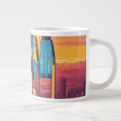 ステイインスパイア-やる気を起こさせるデザインと隆起 ジャンボコーヒーマグカップ (右)