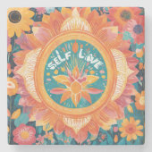 ステイインスパイア-やる気を起こさせるデザインと隆起 ストーンコースター (正面)