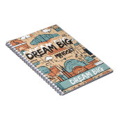 ステイインスパイア-やる気を起こさせるデザインと隆起 ノートブック (右側)