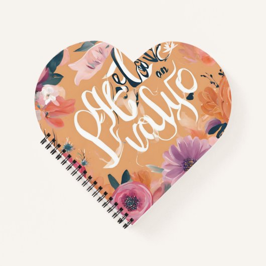 ステイインスパイア-やる気を起こさせるデザインと隆起 ノートブック (正面)