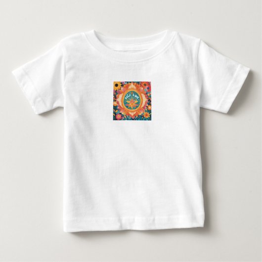 ステイインスパイア-やる気を起こさせるデザインと隆起 ベビーTシャツ (正面)