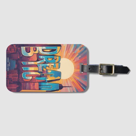 ステイインスパイア-やる気を起こさせるデザインと隆起 ラゲッジタグ (正面横)