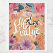 ステイインスパイア-やる気を起こさせるデザインと隆起 ワインラベル (シングルラベル)