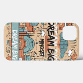 ステイインスパイア-やる気を起こさせるデザインと隆起 Case-Mate iPhoneケース (裏面 (横))