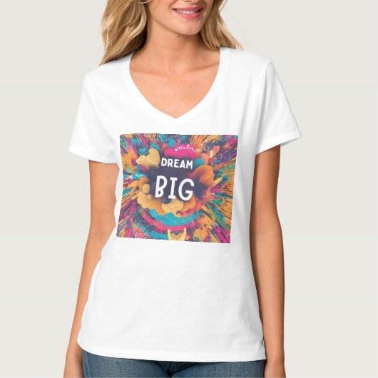 ステイインスパイア-やる気を起こさせるデザインと隆起 Tシャツ (正面)