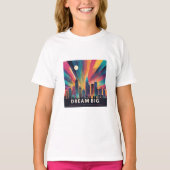 ステイインスパイア-やる気を起こさせるデザインと隆起 Tシャツ (正面)