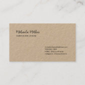 ステイインTouchエレガントブラックスクリプトクラフト コーリングカード (裏面)