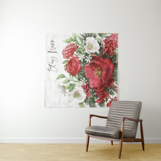 ステイウォームホリデーフラワーズ タペストリー (インサイチュ)