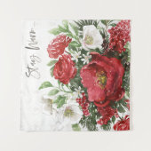 ステイウォームホリデーフラワーズ タペストリー (正面)