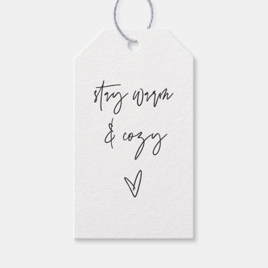 ステイウォーム&コージークラフトギフトラベル ギフトタグ (正面)