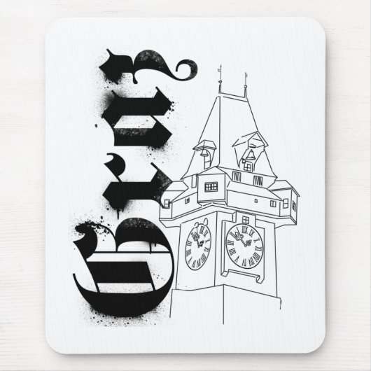 ステイエルマークオステライヒヴィンテージグラーツ マウスパッド (正面)