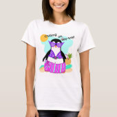 ステイカチオン(休暇)ペンギンTシャツ Tシャツ (正面)