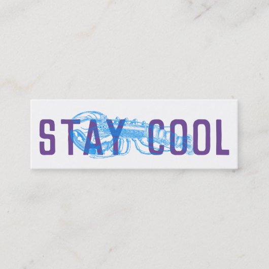 ステイカッコいいデリバリーカード(紫) スキニー名刺 (正面)