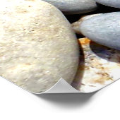 ステイカム感動的引用文タイポグラフィ小石 ポスター (角)