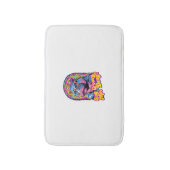 ステイカラフルグルーヴィモーデンピグミーヒッポデザインT バスマット (正面縦)