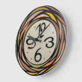 ステイカラフルングラスパターン – 壁時計 (傾斜)