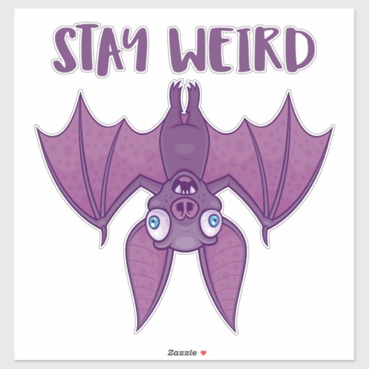 ステイカ風変わりートゥーンこうもり シール (シート)