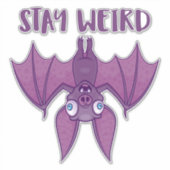 ステイカ風変わりートゥーンこうもり シール (正面)