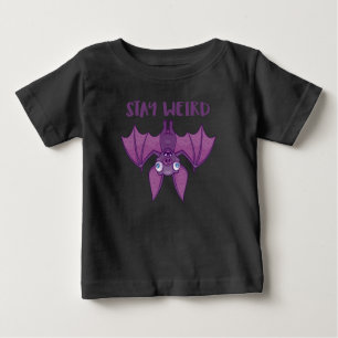 ステイカ風変わりートゥーンこうもり ベビーTシャツ
