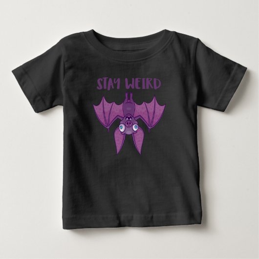 ステイカ風変わりートゥーンこうもり ベビーTシャツ (正面)