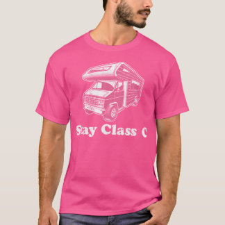 ステイクラスCカンパーRvおもしろいレトロキャンピングモトホ Tシャツ