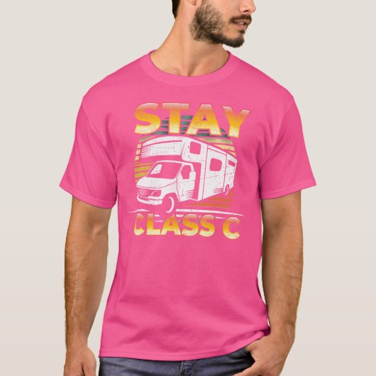 ステイクラスCクラシーRvキャンピングプおもしろいン Tシャツ (正面)