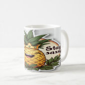 ステイクラッシー，ステイSassy – ファッショナブル引用文デザイン コーヒーマグカップ (正面右)