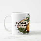 ステイクラッシー，ステイSassy – ファッショナブル引用文デザイン コーヒーマグカップ (左)