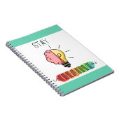 ステイクリエイティブ脳と電球ブライトアイディア ノートブック (右側)