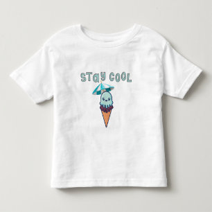 ステイクールかわいいおもしろいアイスクリーム トドラーTシャツ