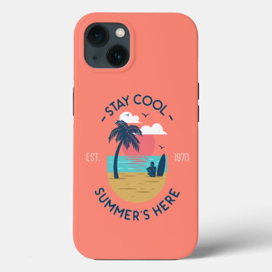 ステイクールサマーズヒアビーチサンセット Case-Mate iPhoneケース (裏面)