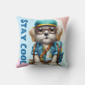 ステイクールドッグ眼鏡キャップ新学期 クッション (裏面)