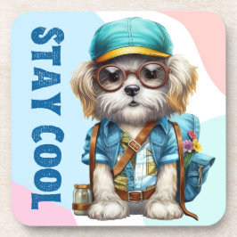 ステイクールドッグ眼鏡キャップ新学期 コースター