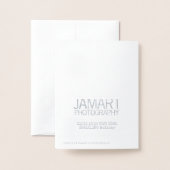 ステイクールホリデーカードシルバー 箔カード (裏面封筒付き)