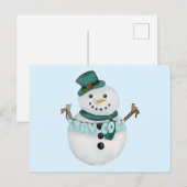 ステイクール雪だるま シーズンポストカード (正面/裏面)