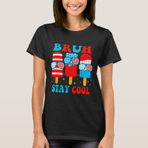 ステイクール4th 7月ポプシクル少年メンズアメリカ国旗 tシャツ