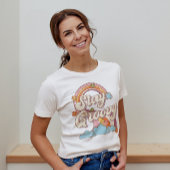 ステイグルービーレトロレインボーフラワーズタイポグラフィ Tシャツ