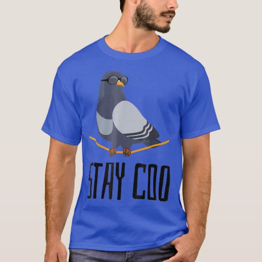 ステイコバードTシャツ野鳥観察おもしろいクールハト Tシャツ (正面)