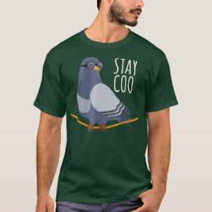 ステイコバードTシャツ野鳥観察おもしろいクールハト Tシャツ