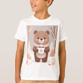 ステイコージィミニマルベア&ホットココア Tシャツ (正面)