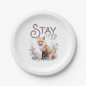 ステイコージーウッドランドキツネ ペーパープレート (正面)