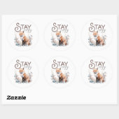 ステイコージーウッドランドキツネ ラウンドシール (シート)