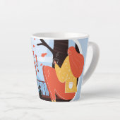 ステイコージーハイゲオータム秋フォークアートデコールADD NAME カフェラテマグ (右アングル)